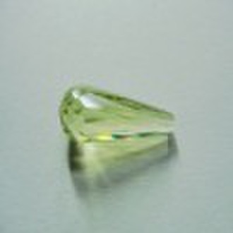 Teardrop Light Green CZ Pendant