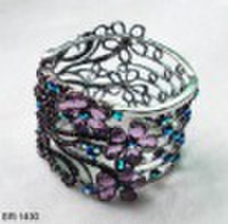 Charm alloy acrylic stone epoxy bangle