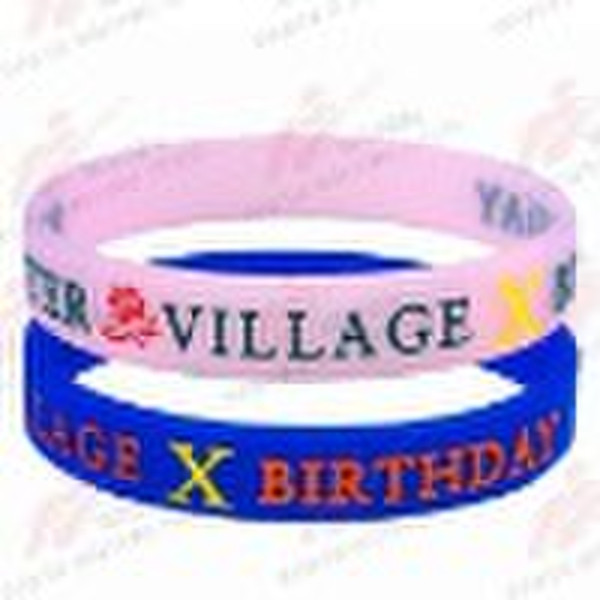 embossed  silicone bracelet