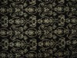 Black Flat Embroidery Fabric
