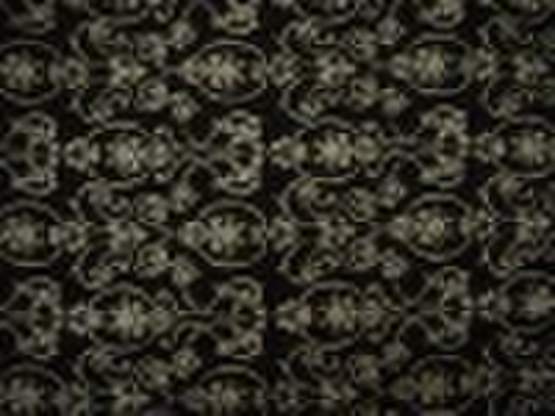 Black Flat Embroidery Fabric