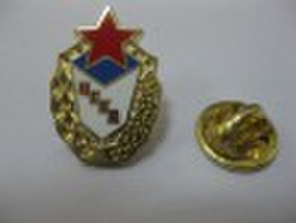gold plated metal badge, zinc alloy badge