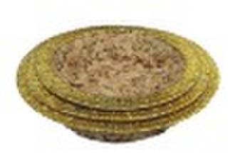 water hyacinth round tray