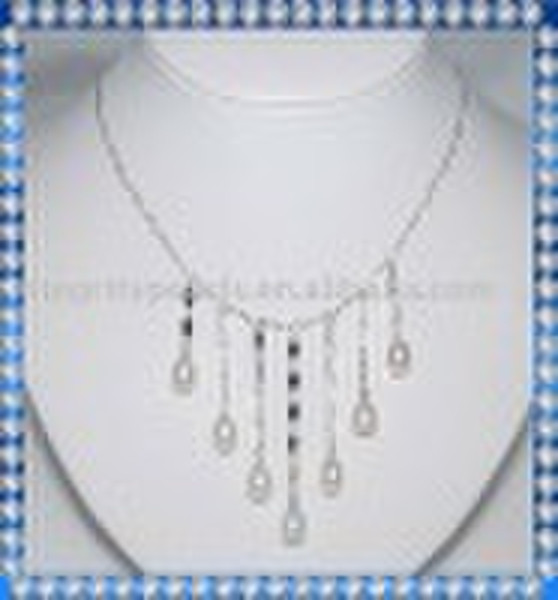 925 sterling silver pearl jewelry necklace