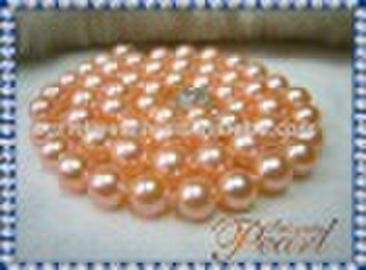 freshwater round pearl jewelry necklace PN068