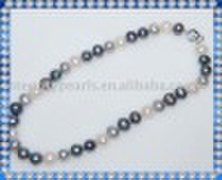 11-12mm multi-color potato pearl necklace