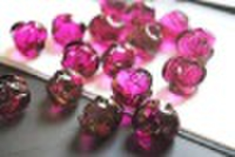 round rose acrylic beads