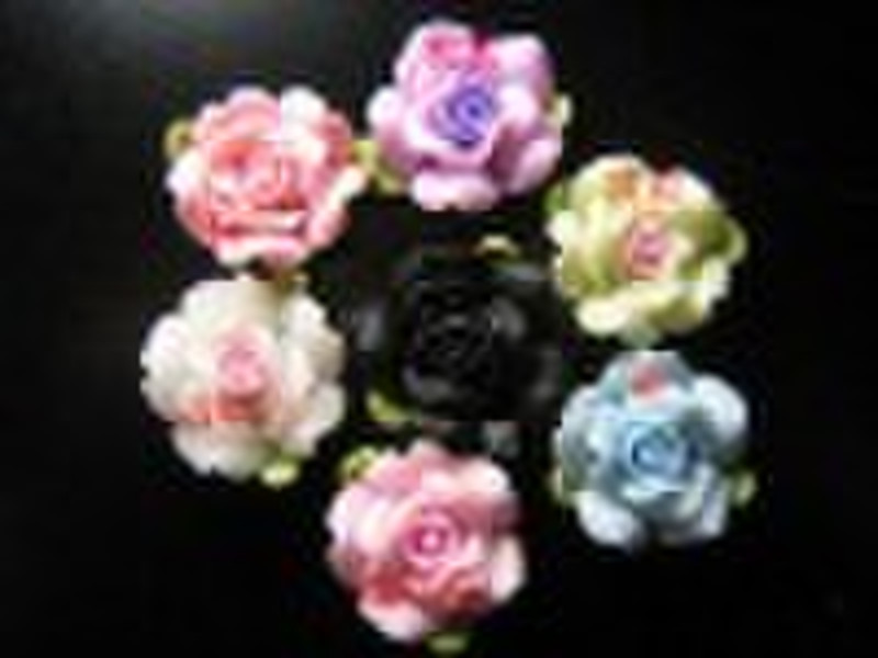 flower Polymer clay beads