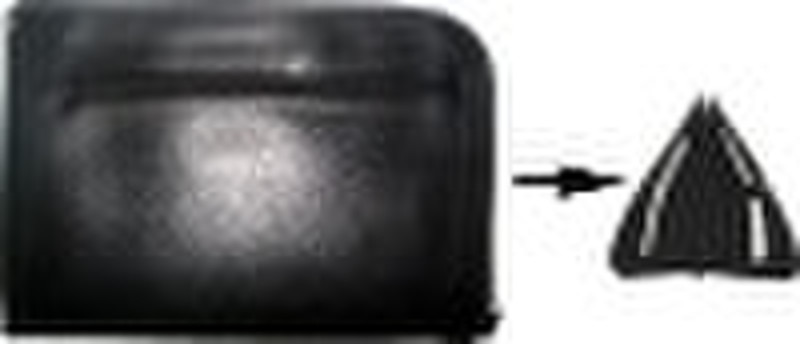 черный цвет ПВХ документ сумка с застежкой-молнией