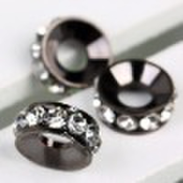 rhinestone rondelle spacer bead 14mm