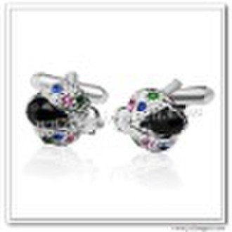 Colored Crystal Black Acrylic Insect Cufflinks