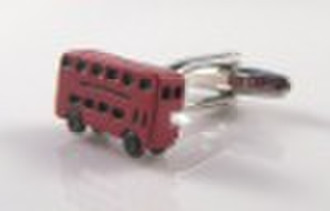 Red bus cufflink