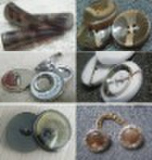 black nickel rhinestone metal button