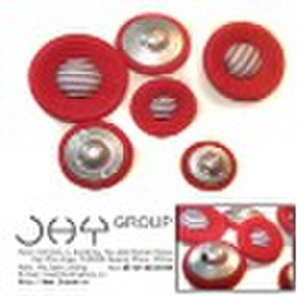 aluminum fashion fabric covered button