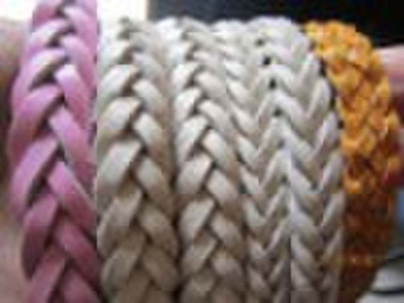 flat braided leather materials