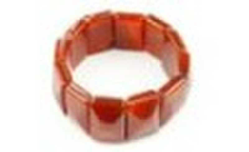 Carnelian Rectangle Faceted Bracelet