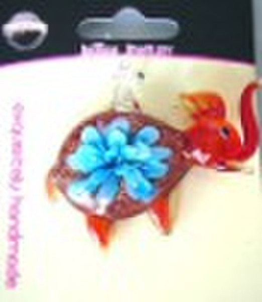 color  elephant  glass pendant --JTP1-755