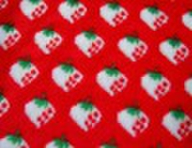 Red Jacquard Plush Fabric