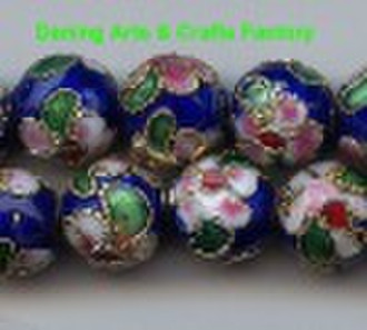 cloisonne bead metal bead copper bead enamel bead