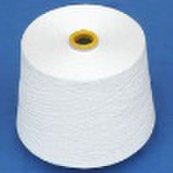 Raw white spun polyester thread