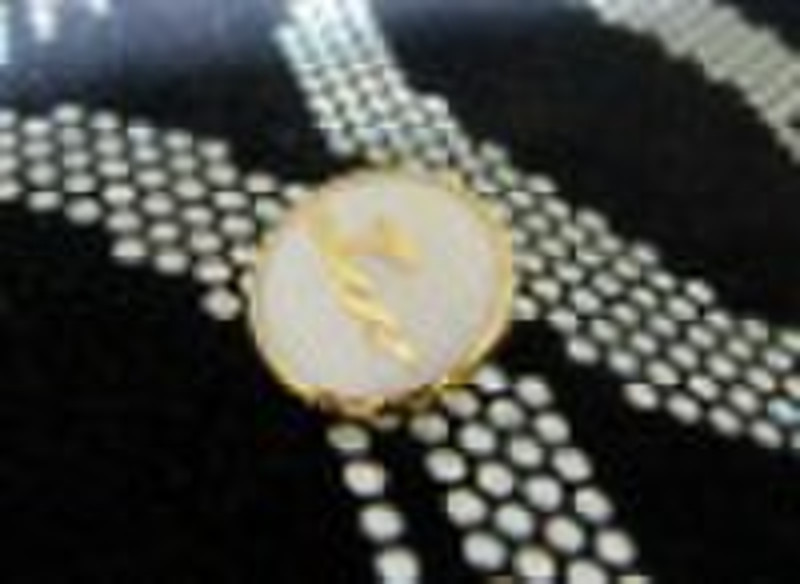 Button with Golden Eyelet and Logo