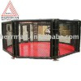 Floor mounted octagon MMA cage