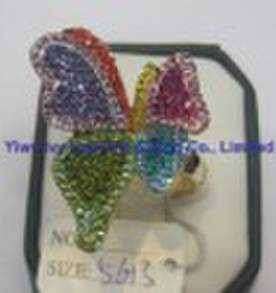 Crystal butterfly  ring