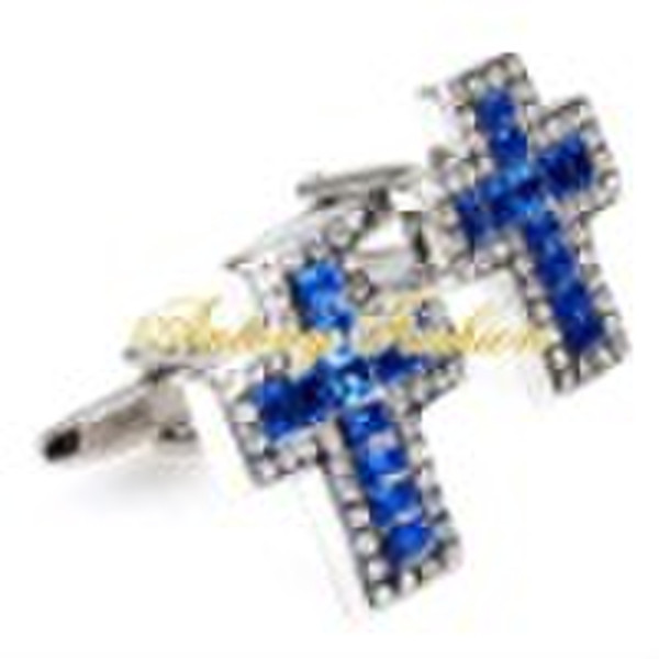 Blue Crystal Cufflink  CR-104A