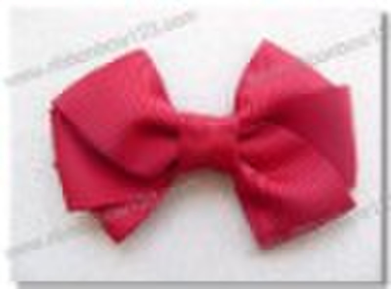 red girl's grosgrain ribbon hair bows