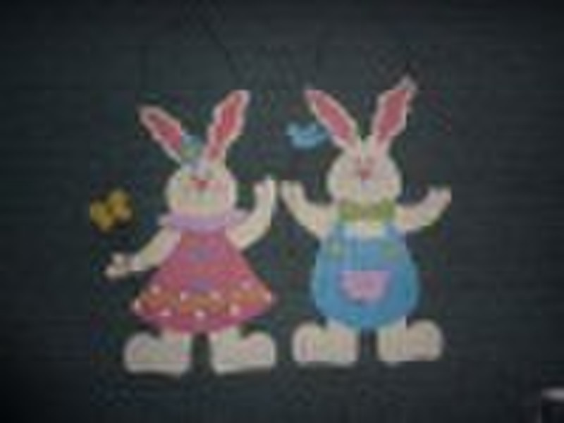 painted  wooden  craft gift--the friendly happy  r