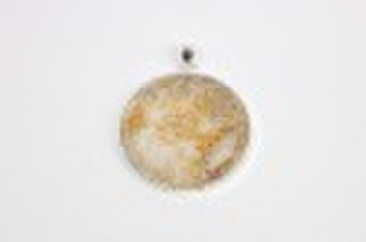 gemstone coral fossil  pendant