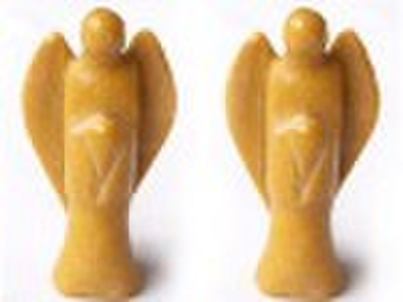 Natural yellow jade carving angel