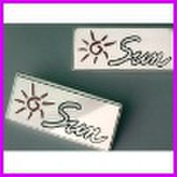 etched stainless steel label