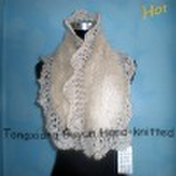 HKFSC1002 New Hand Crochet Fur Scarf