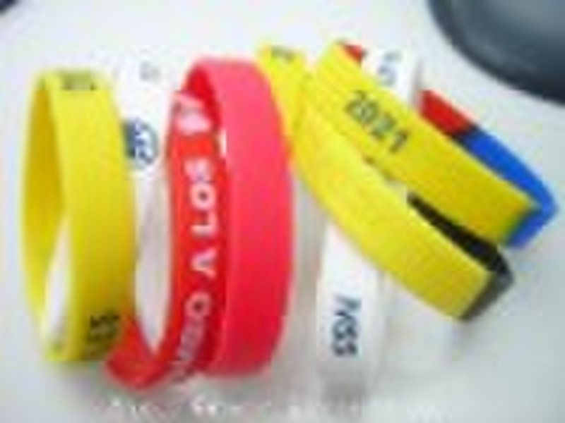 Embossed silicone bracelet