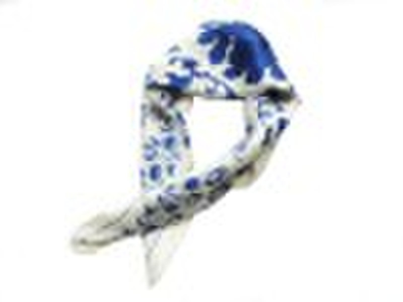 ladies' fashion printed silk scarf