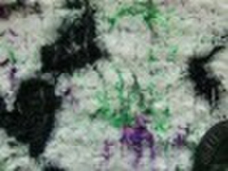 polyester mesh with embroidery chiffon tie dyed