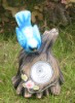 resin solar bird light