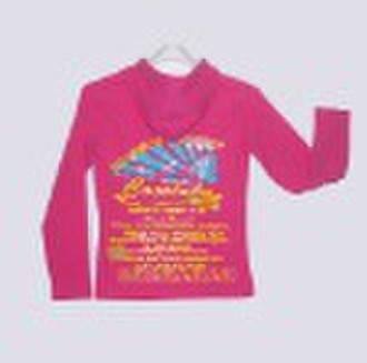 women's round neck T-shirt with hat   Pullover