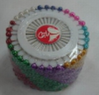 color pearl head pins plated