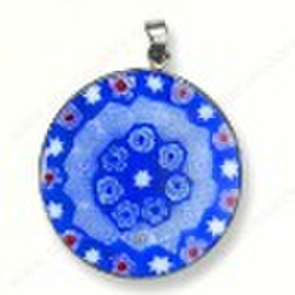 Millefiori glass beads Floral glass beads