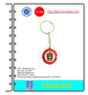 Fashion metal keyring with Clear Epoxy style,soft