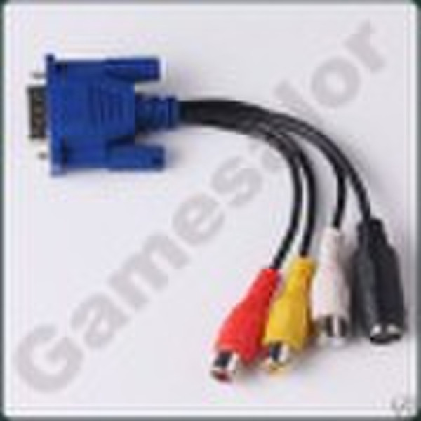 VGA to TV Converter S-Video RCA Cable Adapter #968