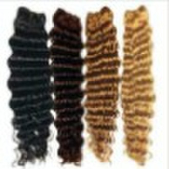 Human hair extension weaving