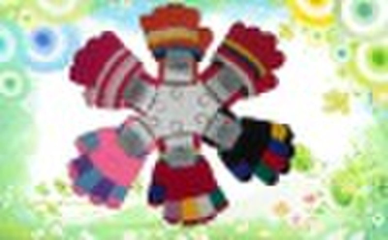 acrylic multicolor children glove