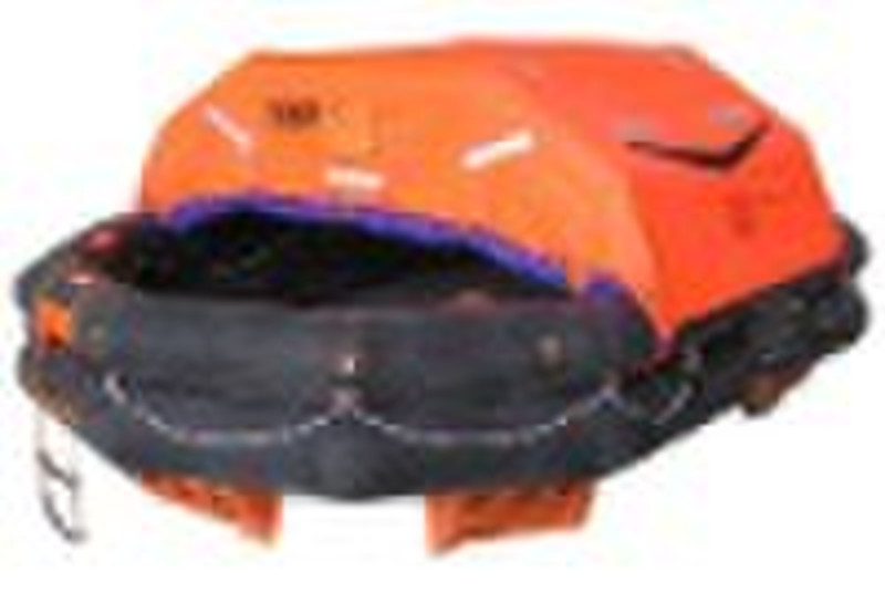 Throw-Over type inflatable life-raft