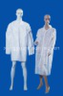 Lab coat with turn-down collar