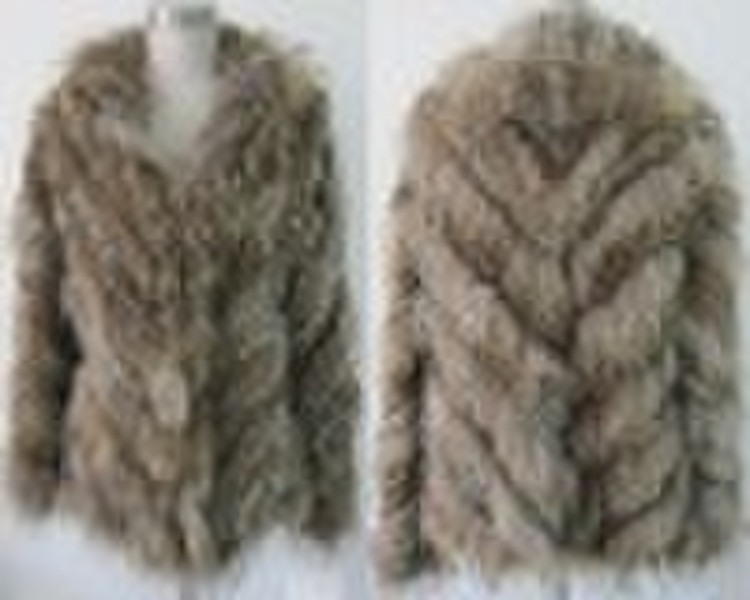 Rabbit and raccoon fur garment