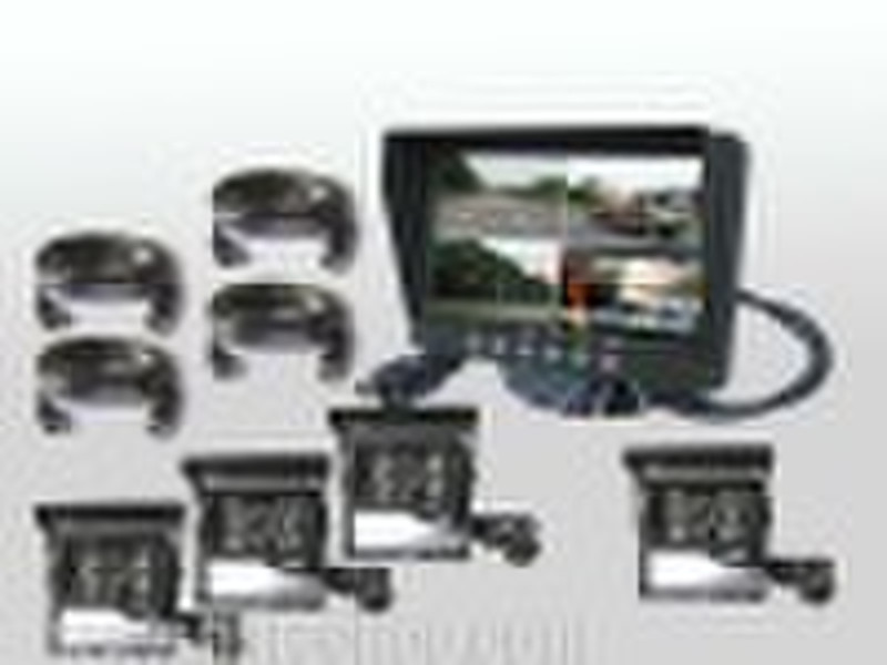 7 inches Quad LCD monitor reversing system