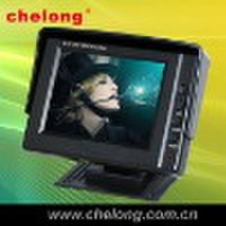 3.5 inch car LCD monitor with 2 ways video inputs